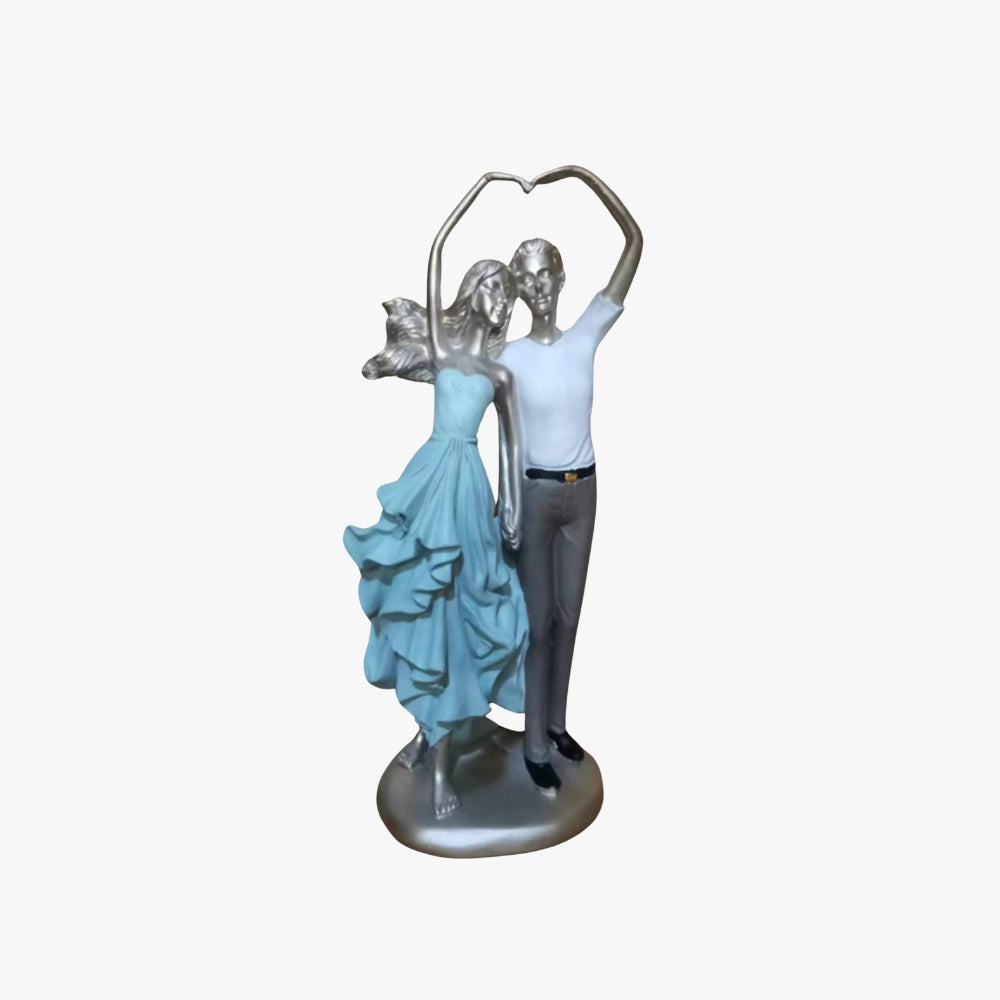 Figura deco pareja de Amor resina CORAZON