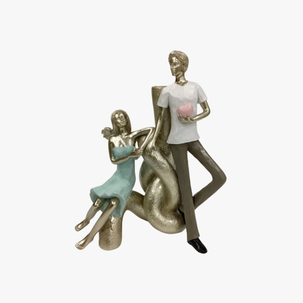 Figura deco Florero pareja de Amor resina CELESTE