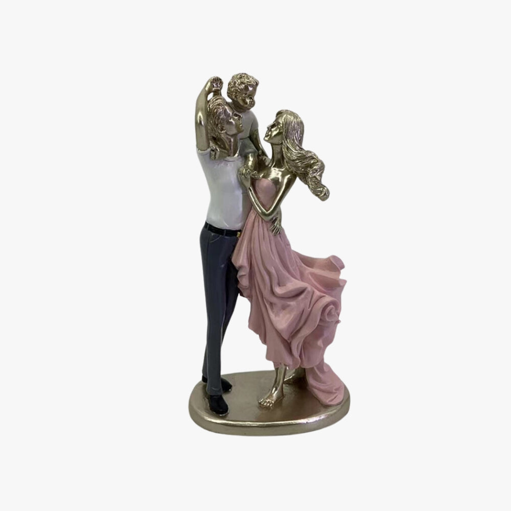 Figura familia deco Padres +1 Hijo en el hombro