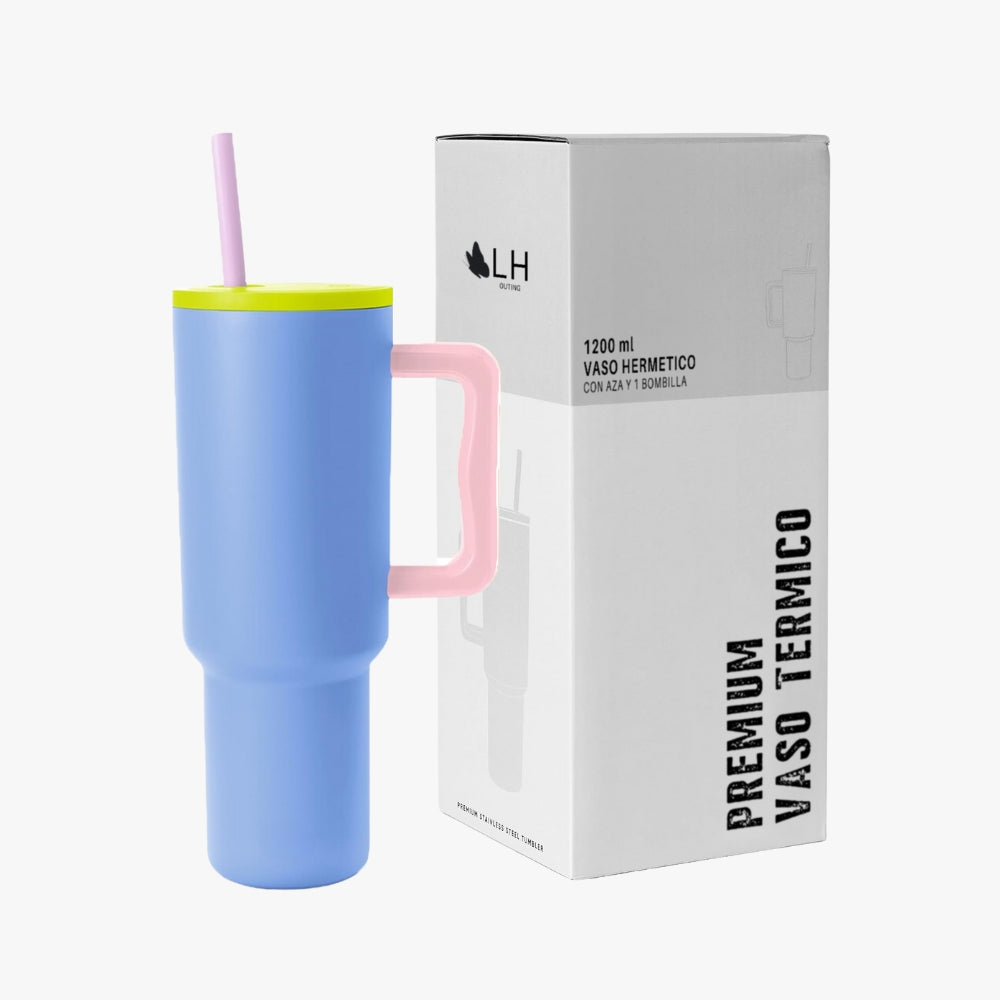 Vaso Térmico Premium 1200 ml Celeste Multicolor