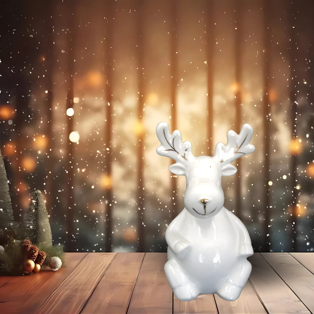 Adorno Reno De Cerámica 18 cm Navidad Decoración