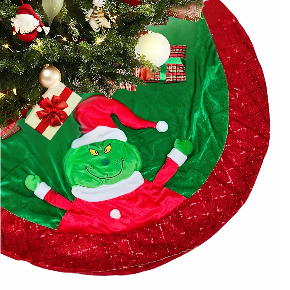 Faldón Pie De Árbol Navideño Grinch Pascuero Santa