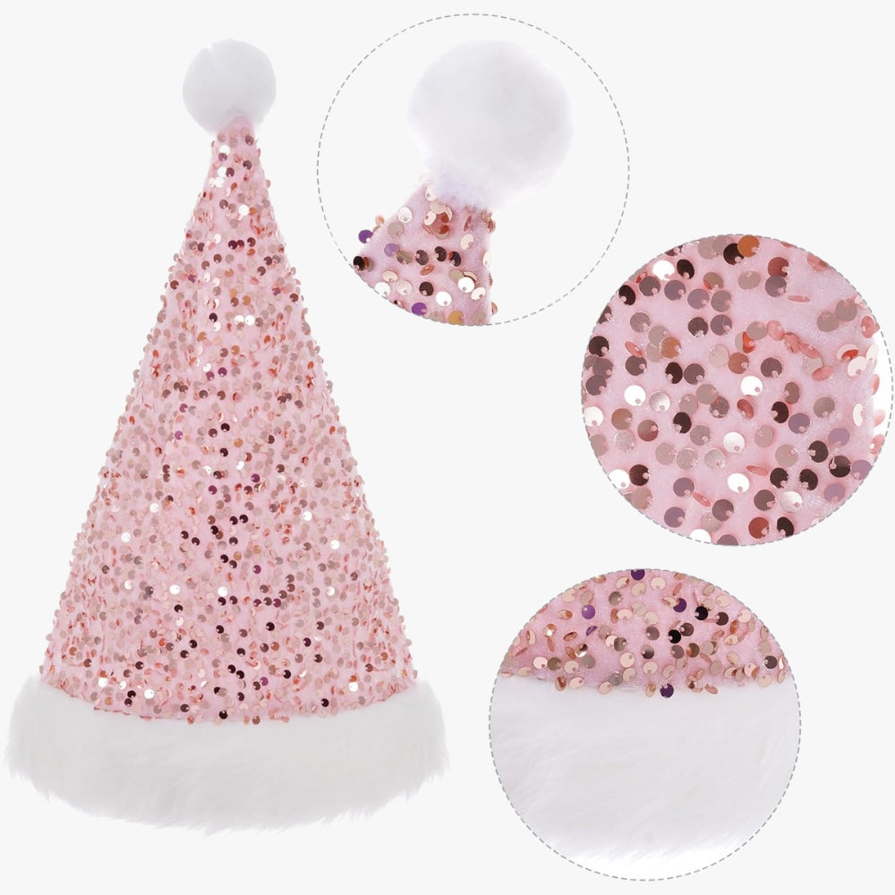 Gorro Viejo Pascuero Santa Claus Noel Navidad Rosado