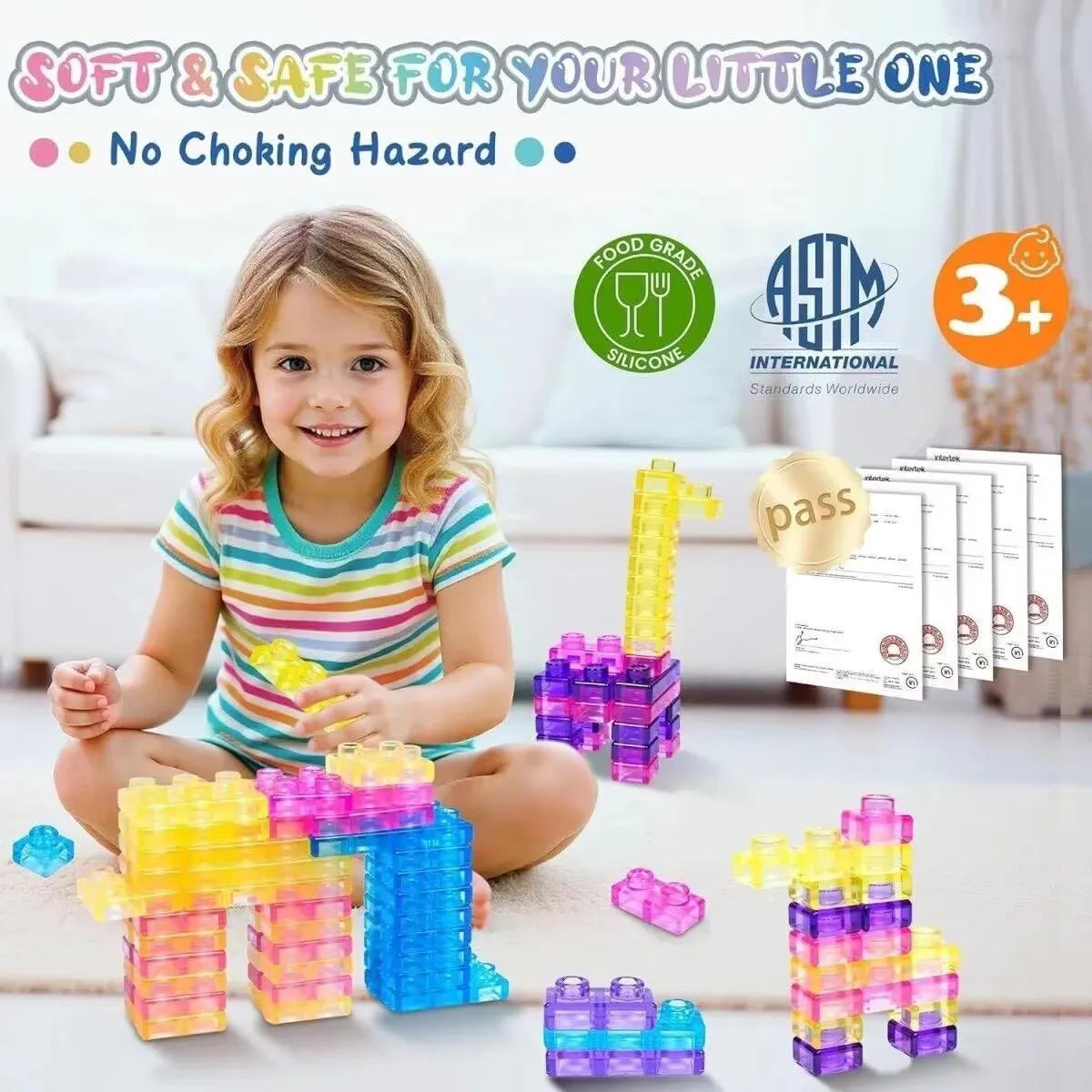 Magic Gummy Bloc Construcción Para Niño Goma Sensoriales 20 pcs