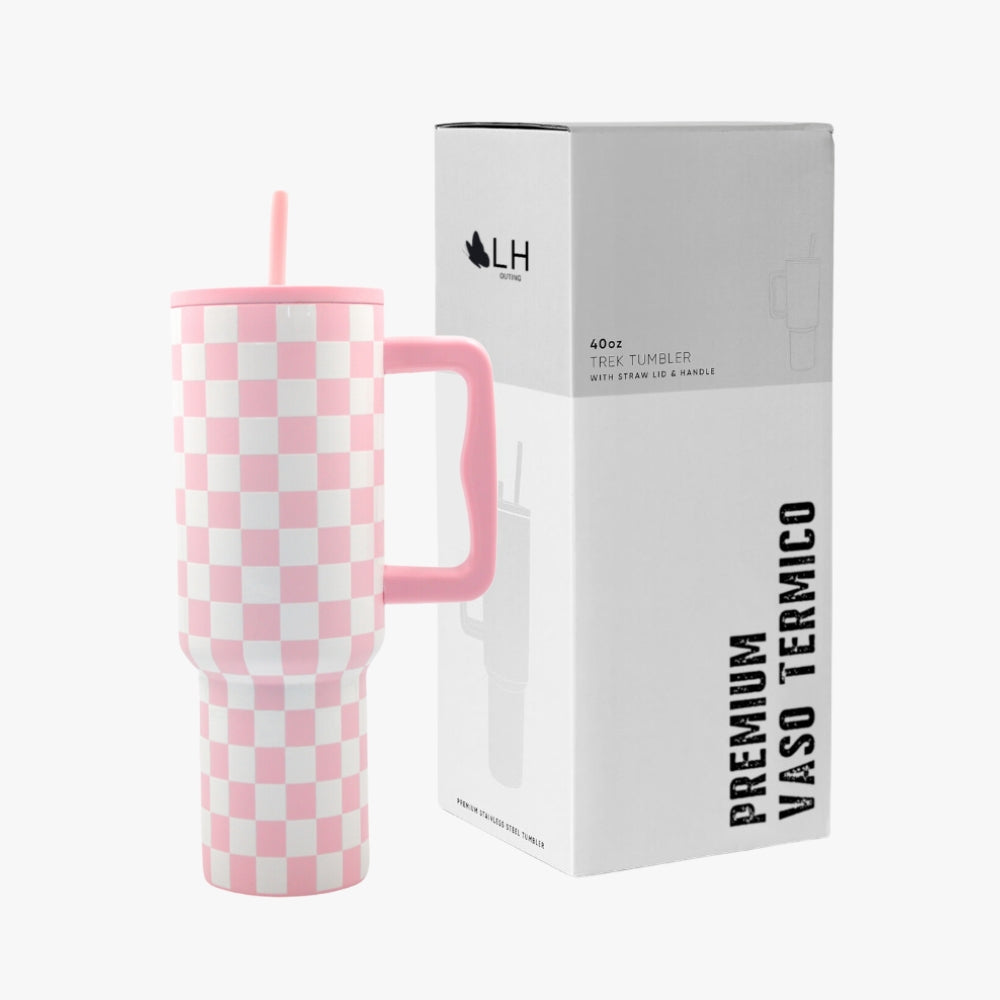 Vaso Térmico Premium 1200 ml Rosa Jaque Mate