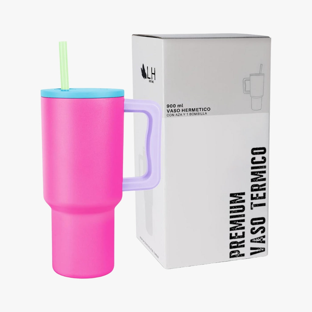 Vaso Térmico Premium 900 ml Fucsia Multicolor