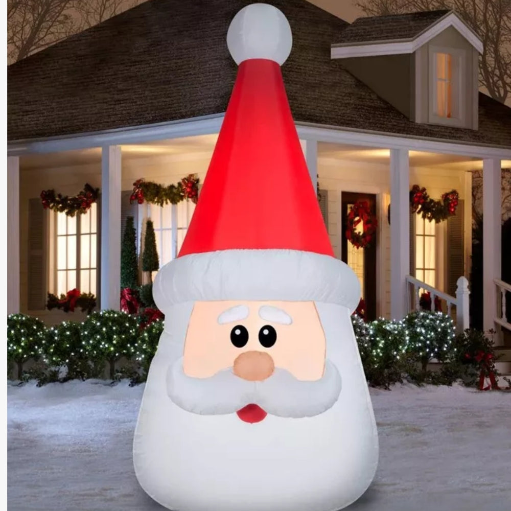 Rostro Pascuero Led Pascua Navidad Inflable 2.4 Mt Compresor