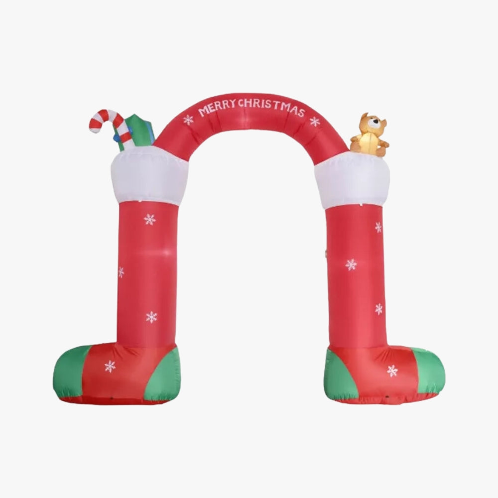 Arco Inflable Con Luces Led Adorno Navidad Pascuero Santa