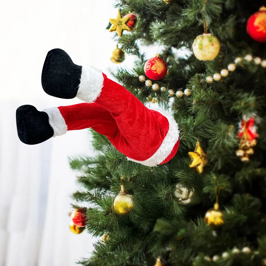Decoración Piernas Móviles Pascuero Para Árbol de Navidad