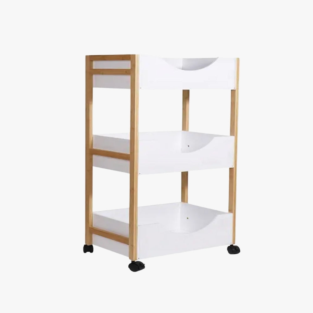 MUEBLE ORGANIZADOR ESTANTE REPISA DE BAMBÚ 3 NIVELES