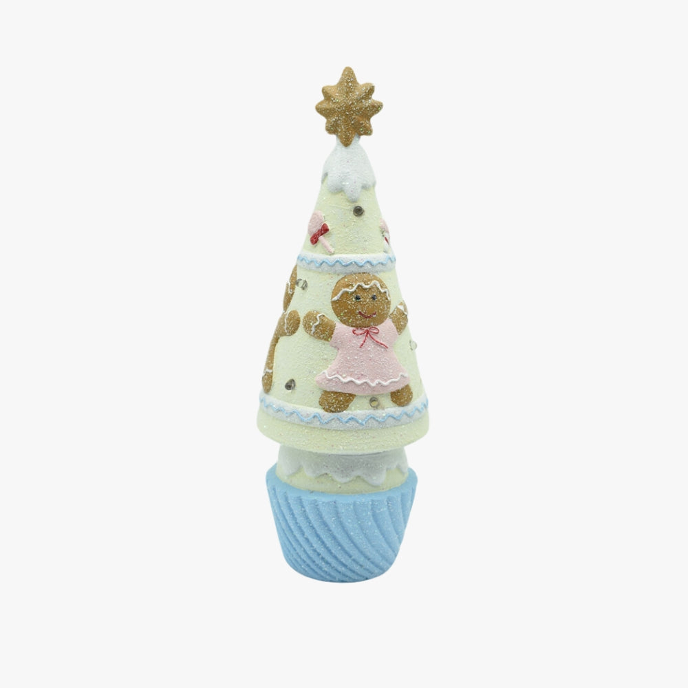 Figura Cupcake Arbol Navidad con Led