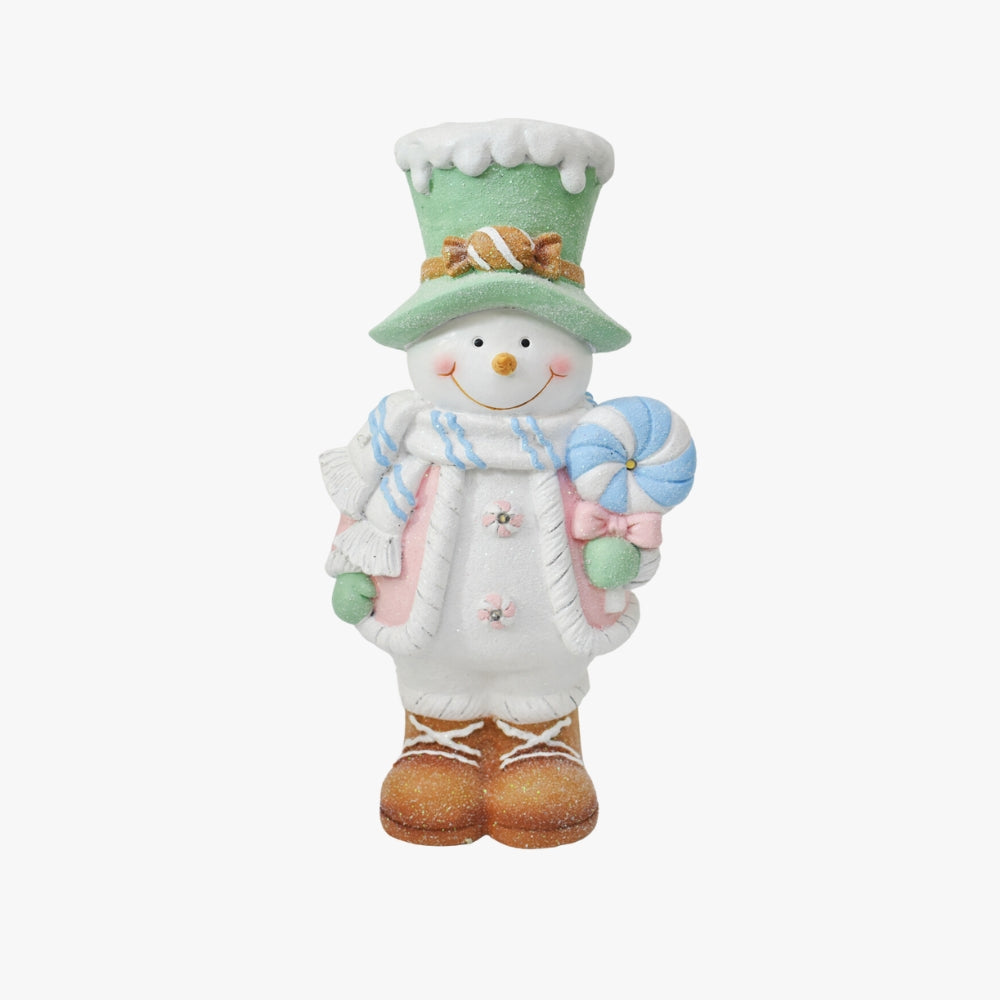 Figura Mono De Nieve Navidad con Led 43cm