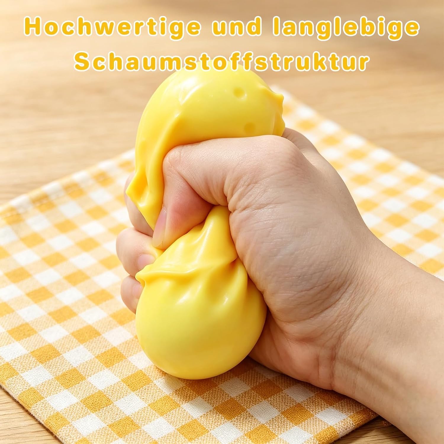 Squishy De Queso Cheese Antiestrés Amarillo Diversion