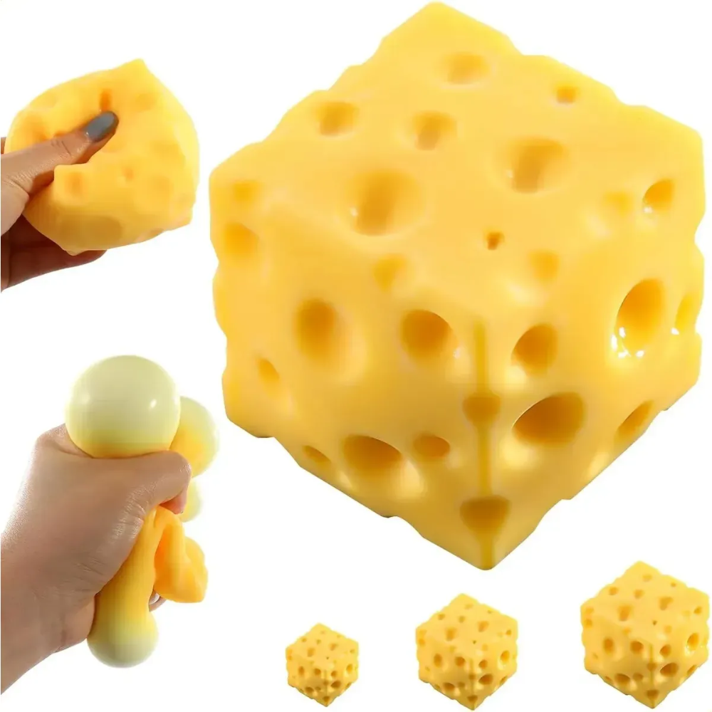 Squishy De Queso Cheese Antiestrés Amarillo Diversion