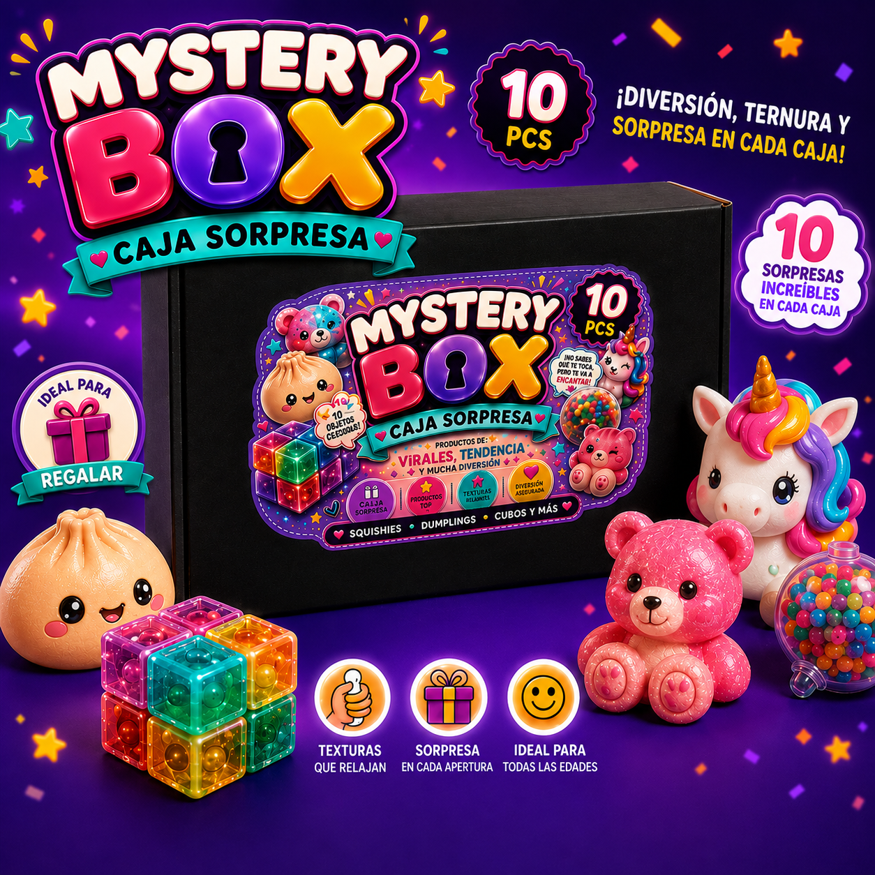 🎁 ¡Mystery Box 10 PCS! La Caja Sorpresa Viral que Todos Quieren