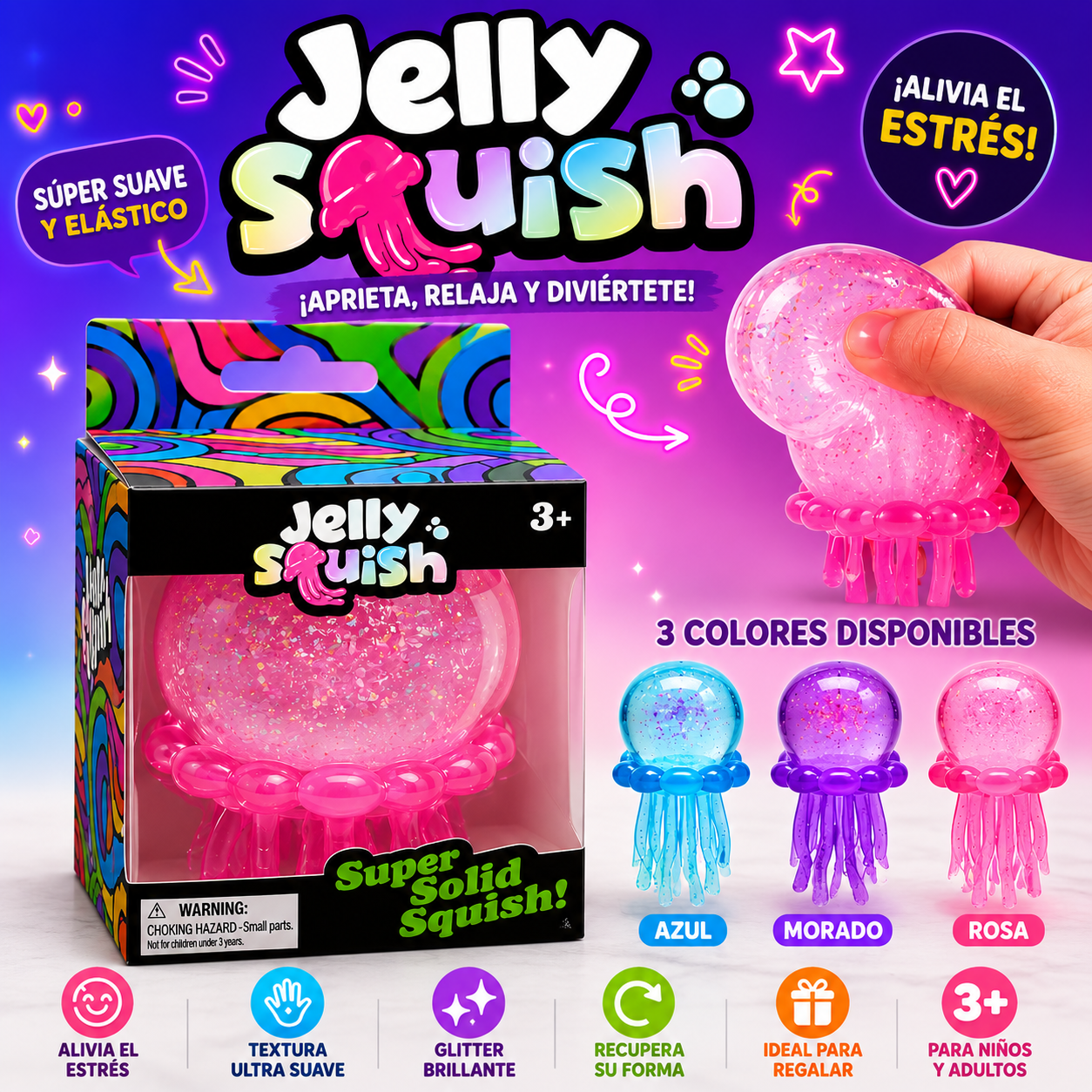 Jelly Squish Medusa Sensorial Squishy Antiestrés Viral