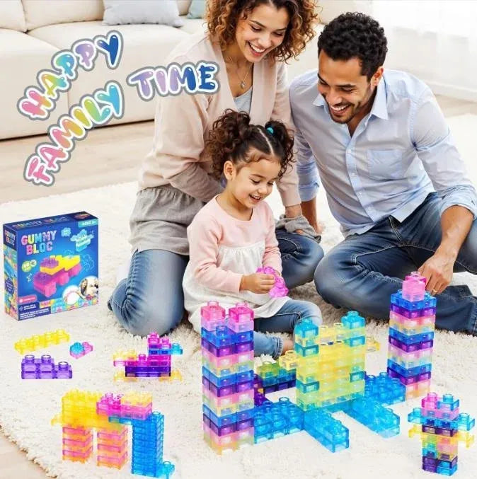Magic Gummy Bloc Construcción Para Niño Goma Sensoriales 60 pcs