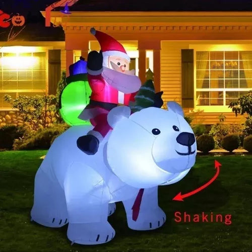 Inflable Navidad Adorno Oso Polar Led Pascuero