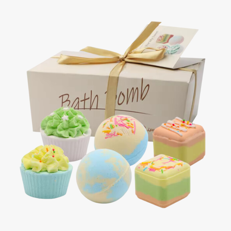 Set de 6 pcs Bombas CUP CAKE Efervescentes Aromáticas de Baño Tina