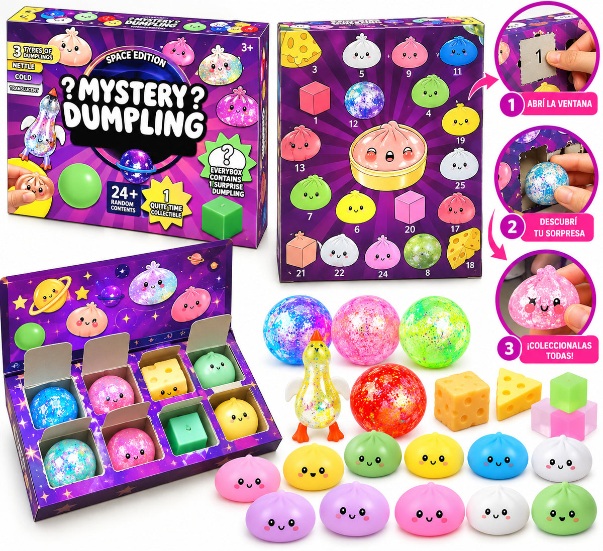 Set 24 Piezas Squishy Juguetes Sensoriales Antiestrés Regalo