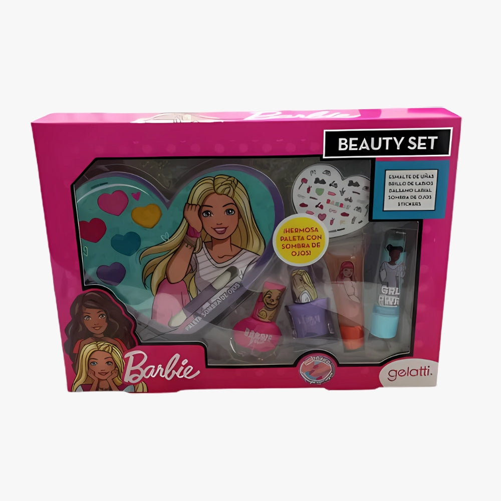 SET BEAUTY CAJA BARBIE MAQUILLAJE NIÑA