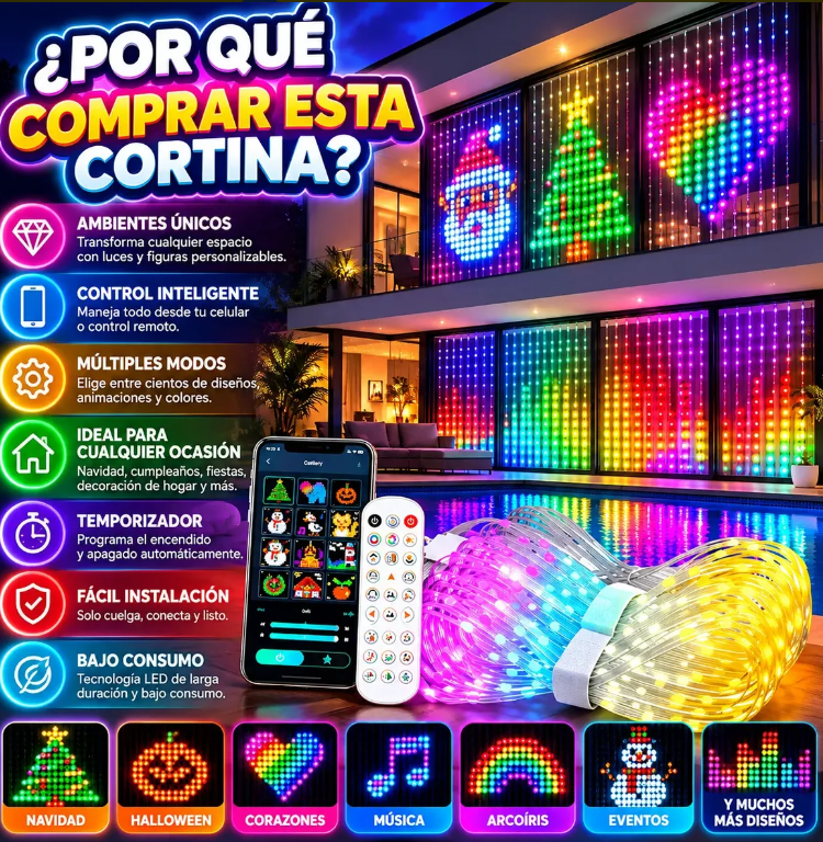 Beneficios y modos de la cortina LED Smart