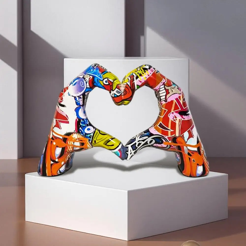 Figura Decorativa Manos Corazon Gesto De Amor