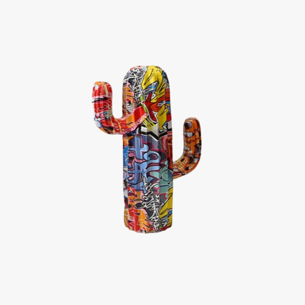 Figura Deco En Resina Cactus Grafiti 30 cm