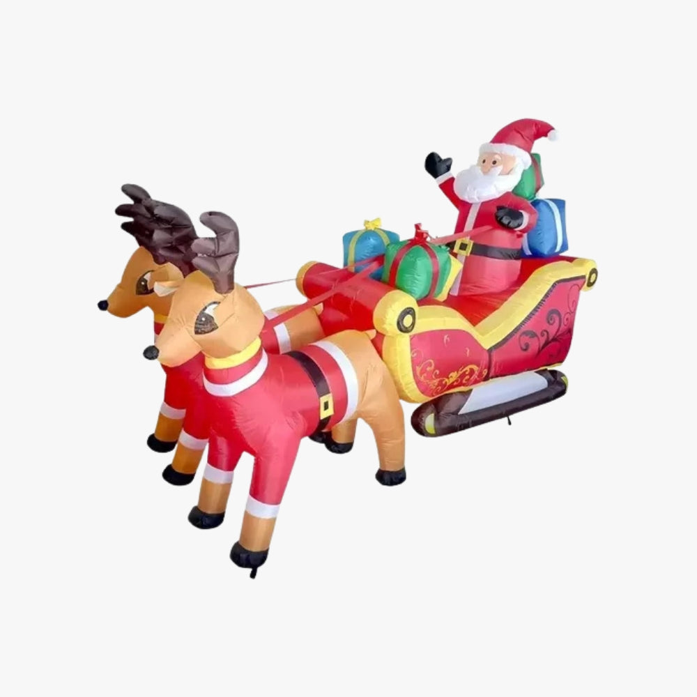 Adorno Navidad Trineo Con Renos Inflable Pascuero Regalos