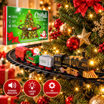 Tren eléctrico para árbol de Navidad con luces, sonido y movimiento